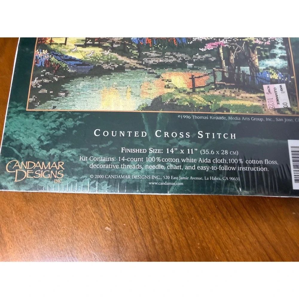 Thomas Kinkade Candamar Designs Cross Stitch Kit Stepping Stone Cottage NEW!
